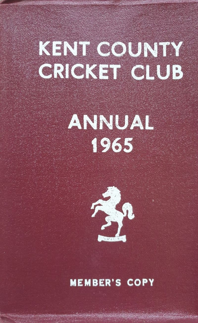 Kent County Cricket Annual (1965) Member's Copy