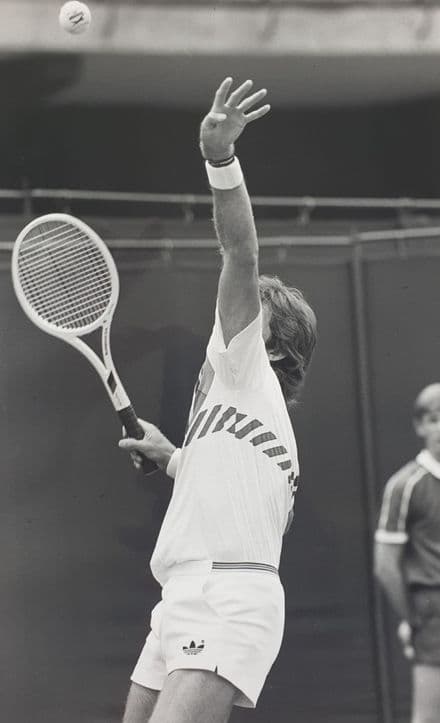 Kevin Curren Press Photo "Serving" (Wimbledon, 1986)