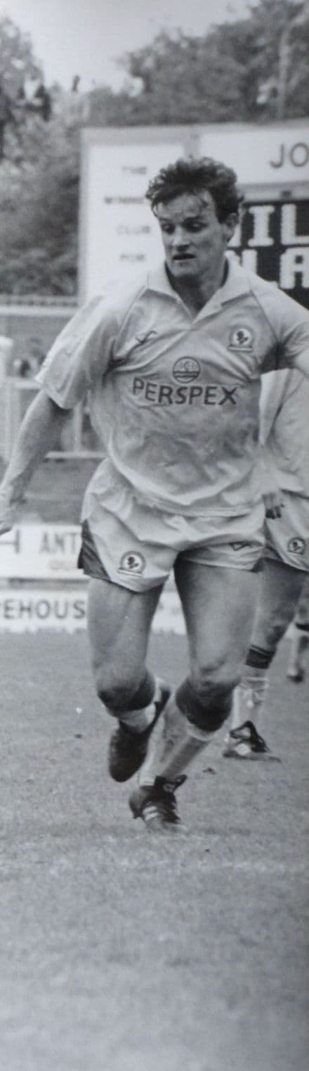 Kevin Moran (Blackburn Rovers) B&W Press Photo