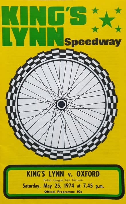 Kings Lynn v Oxford (1974, May 25th) SIGNED