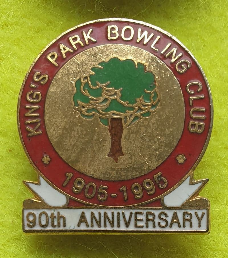 Kings Park Bowling Club Anniversary Enamel Pin Badge
