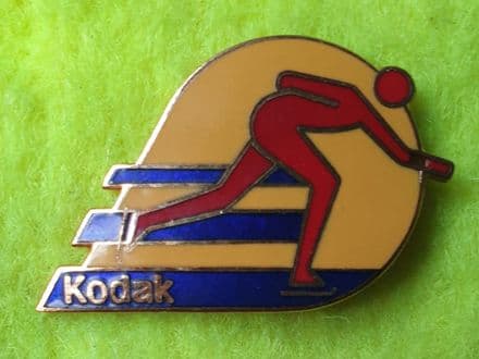 Kodak 1984 Winter Olympics Speed Skating Badge
