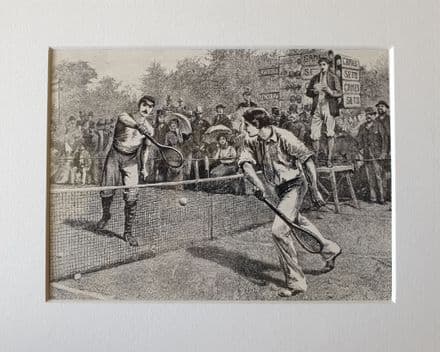Lawford v Renshaw Print Photo (Wimbledon, 1881)