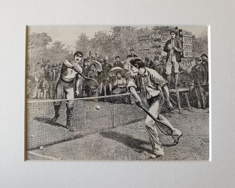 Lawford v Renshaw Print Photo (Wimbledon, 1881)