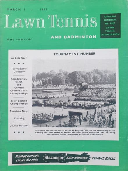 Lawn Tennis & Badminton (1961, Mar 1st)