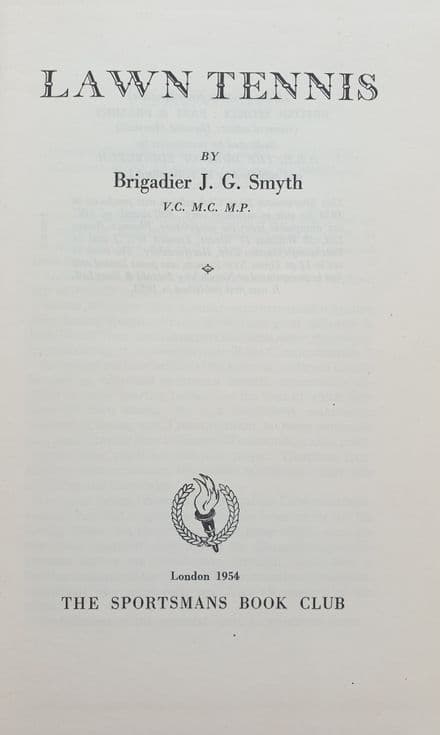 Lawn Tennis by JG Smyth (Sportsmans Book Club)