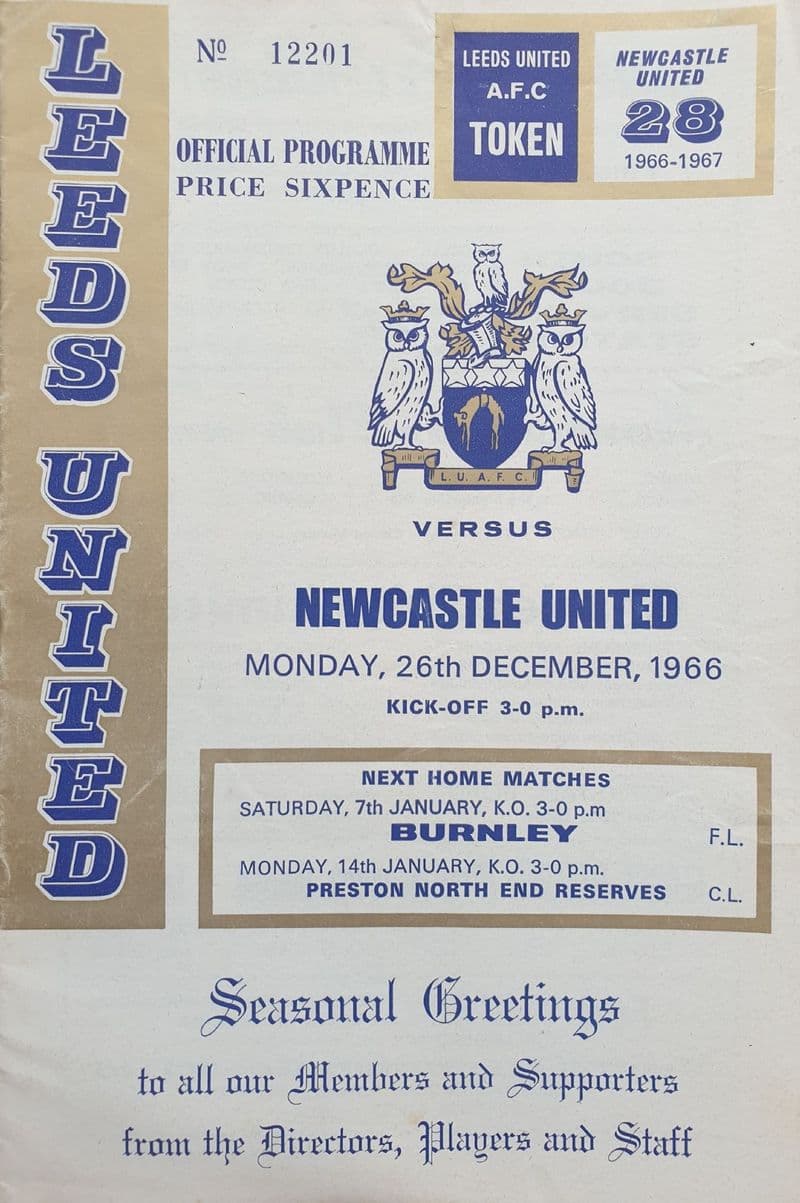 Leeds United v Newcastle, Div 1 (1966, Dec 26th)