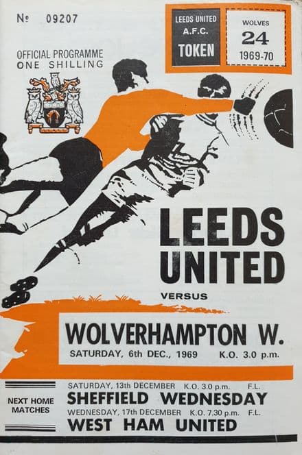 Leeds United v Wolves, Div 1 (1969, Dec 6th) & FLR