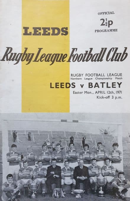 Leeds v Batley (1971, Apr 12th) No Writing