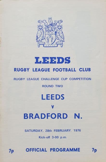 Leeds v Bradford Northern (1976, Feb 28th)