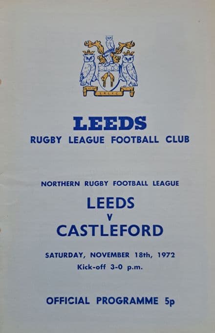 Leeds v Castleford (1972, Nov 18th)