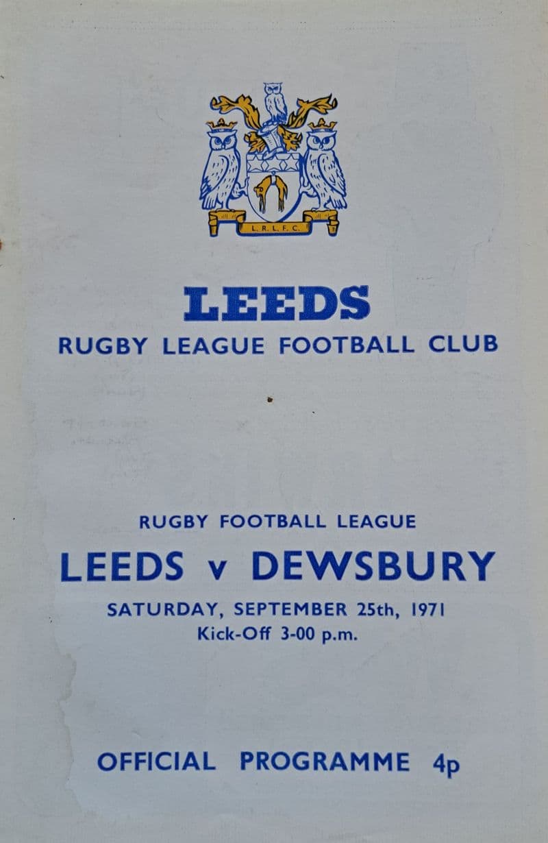 Leeds v Dewsbury (1971, Sep 25th)