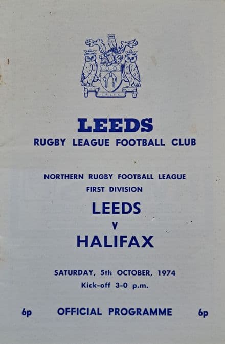 Leeds v Halifax (1974, Oct 5th)