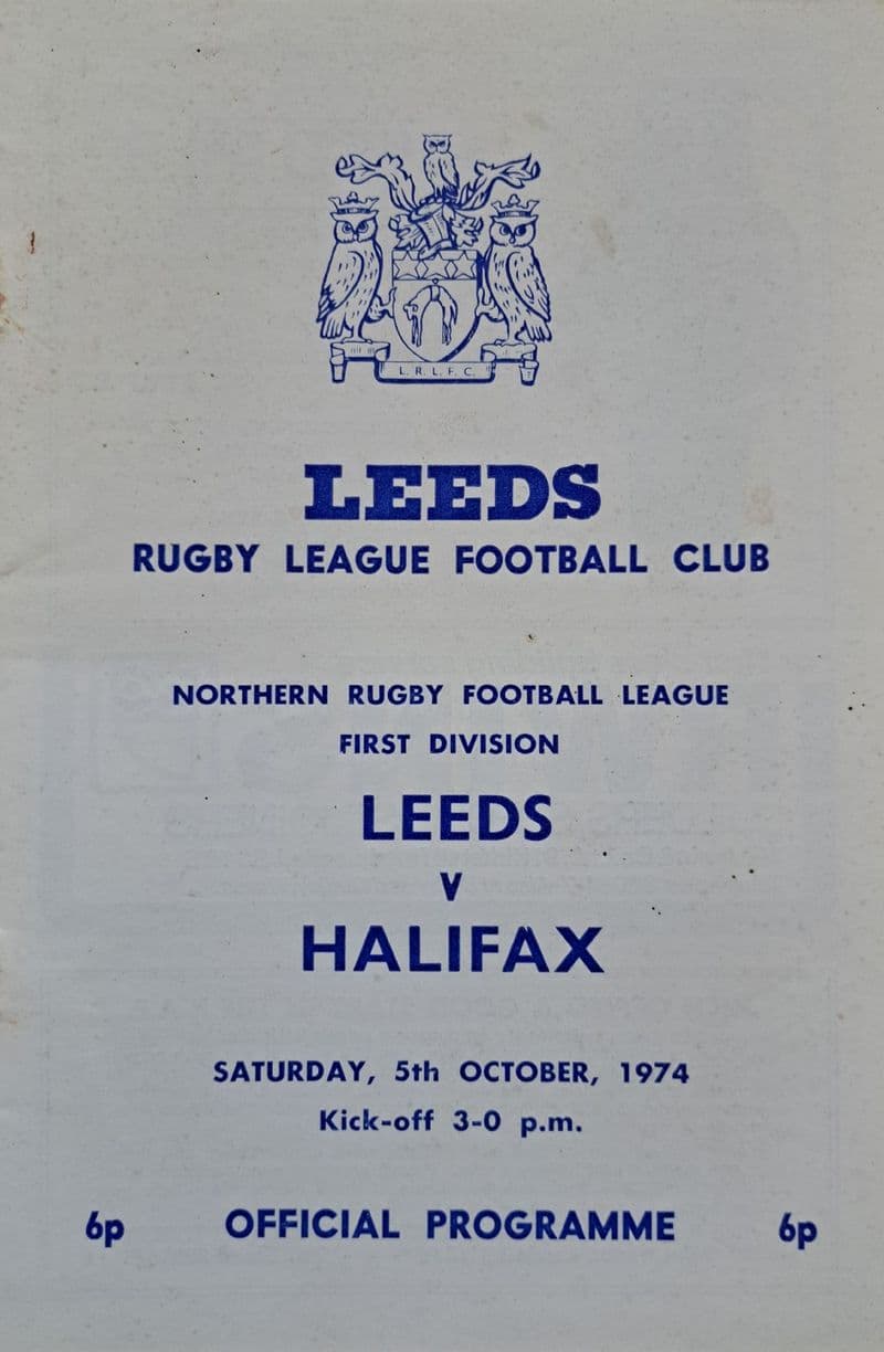 Leeds v Halifax (1974, Oct 5th)