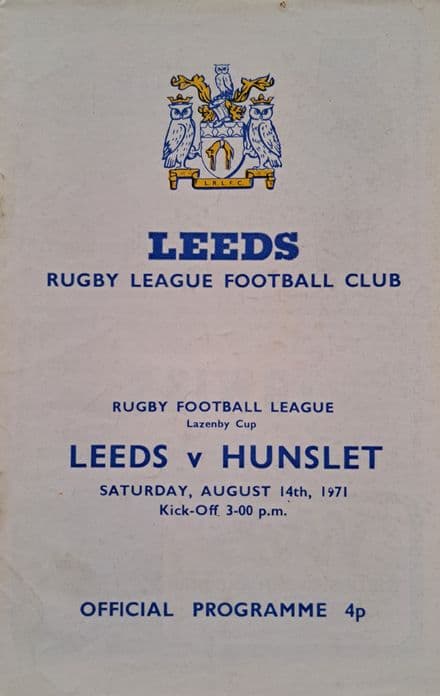 Leeds v Hunslet (1971, Aug 14th)