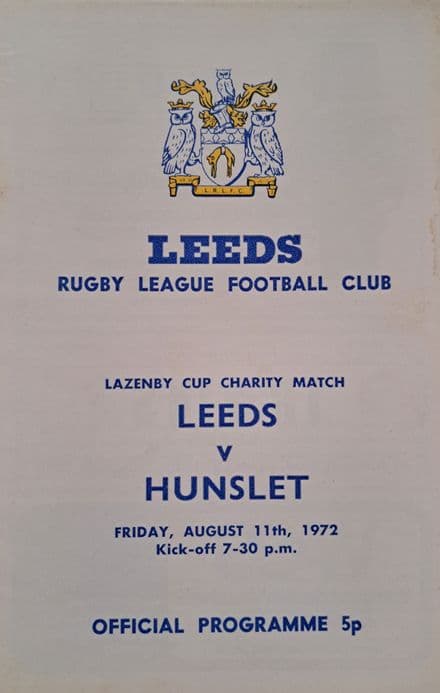 Leeds v Hunslet (1972, Aug 11th)