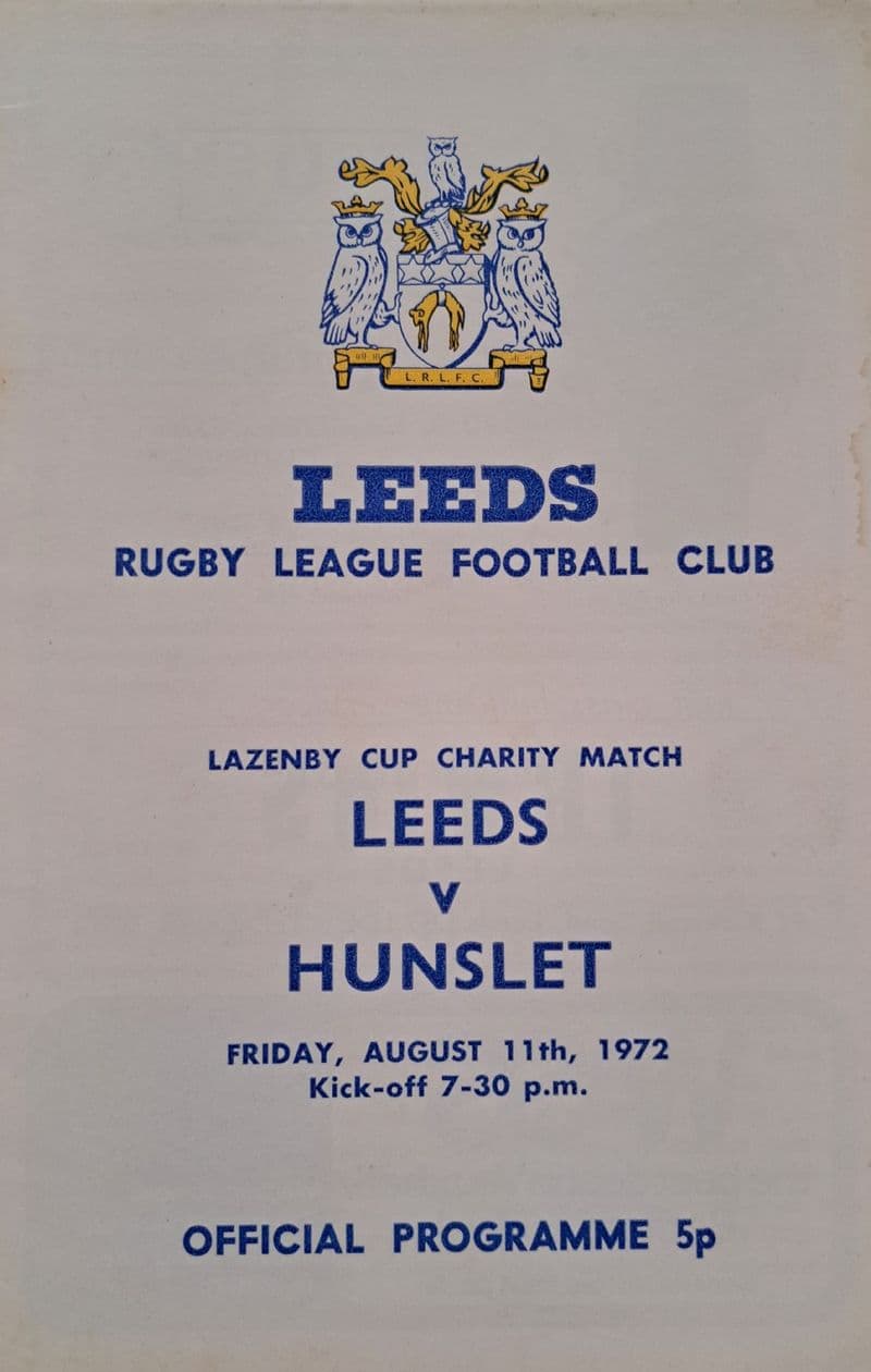Leeds v Hunslet (1972, Aug 11th)