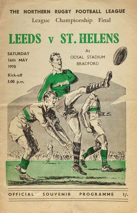 Leeds v St Helens, League Final (1970, May 16th)