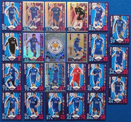 Leicester City, Match Attax Cards x 24 (2016-17)