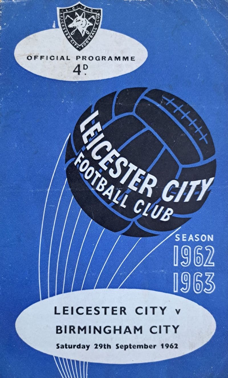 Leicester City v Birmingham City, Div 1 (1962, Sep 29th)
