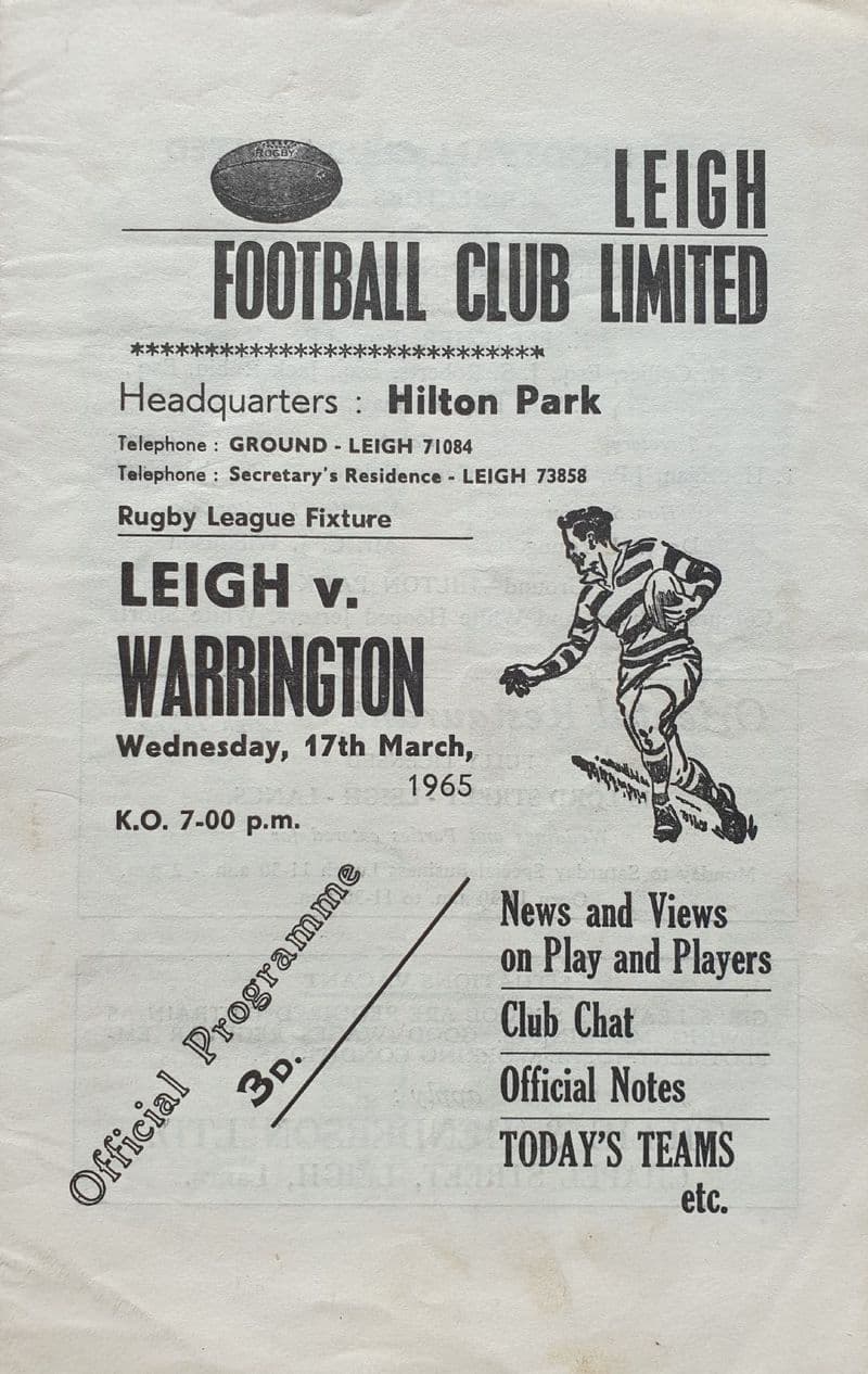 Leigh v Warrington (1965, Mar 17th)