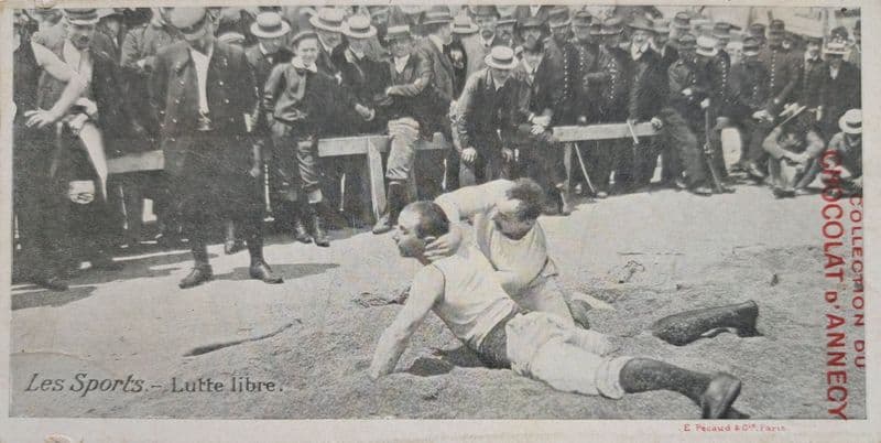 Les Sports - Lutte Libre Small Card (Wrestling) Emile Pecaud