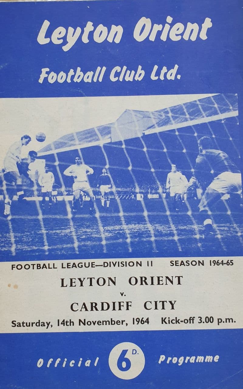 Leyton Orient v Cardiff, Div 2 (1964, Nov 14th)