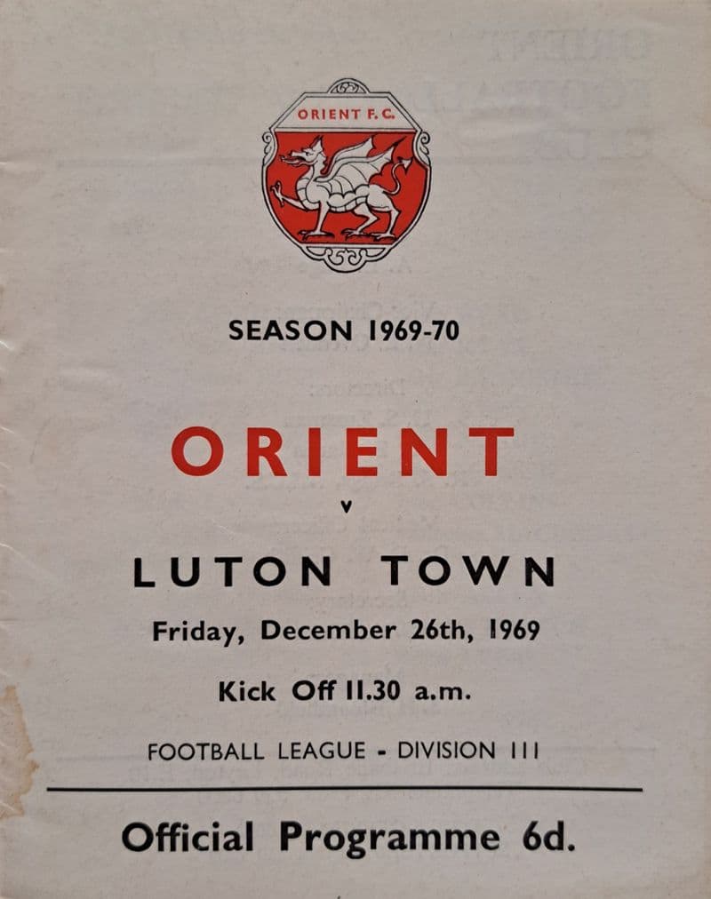 Leyton Orient v Luton Town, Div 3 (1969, Dec 26th)