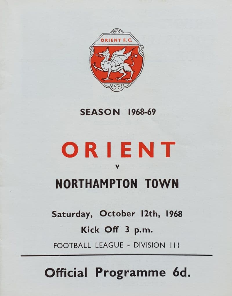 Leyton Orient v Northampton, Div 3 (1968, Oct 12th)