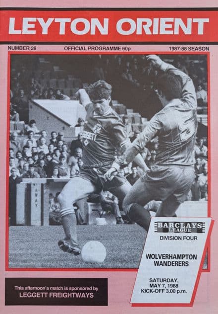 Leyton Orient v Wolverhampton Wanderers, Div 4 (1988, May 7th)