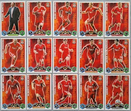 Liverpool, Match Attax Cards x15  (2009-10)