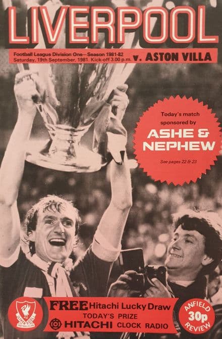 Liverpool v Aston Villa, Div 1 (1981, Sep 19th)