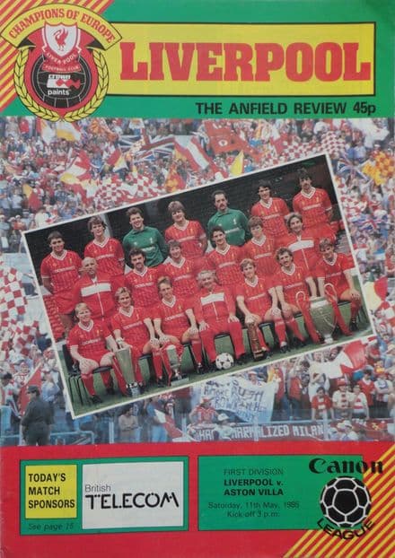Liverpool v Aston Villa, Div 1 (1985, May 11th)