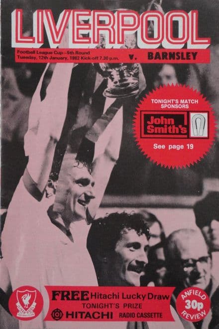 Liverpool v Barnsley, League Cup 5th Rnd (1982, Jan 12th)