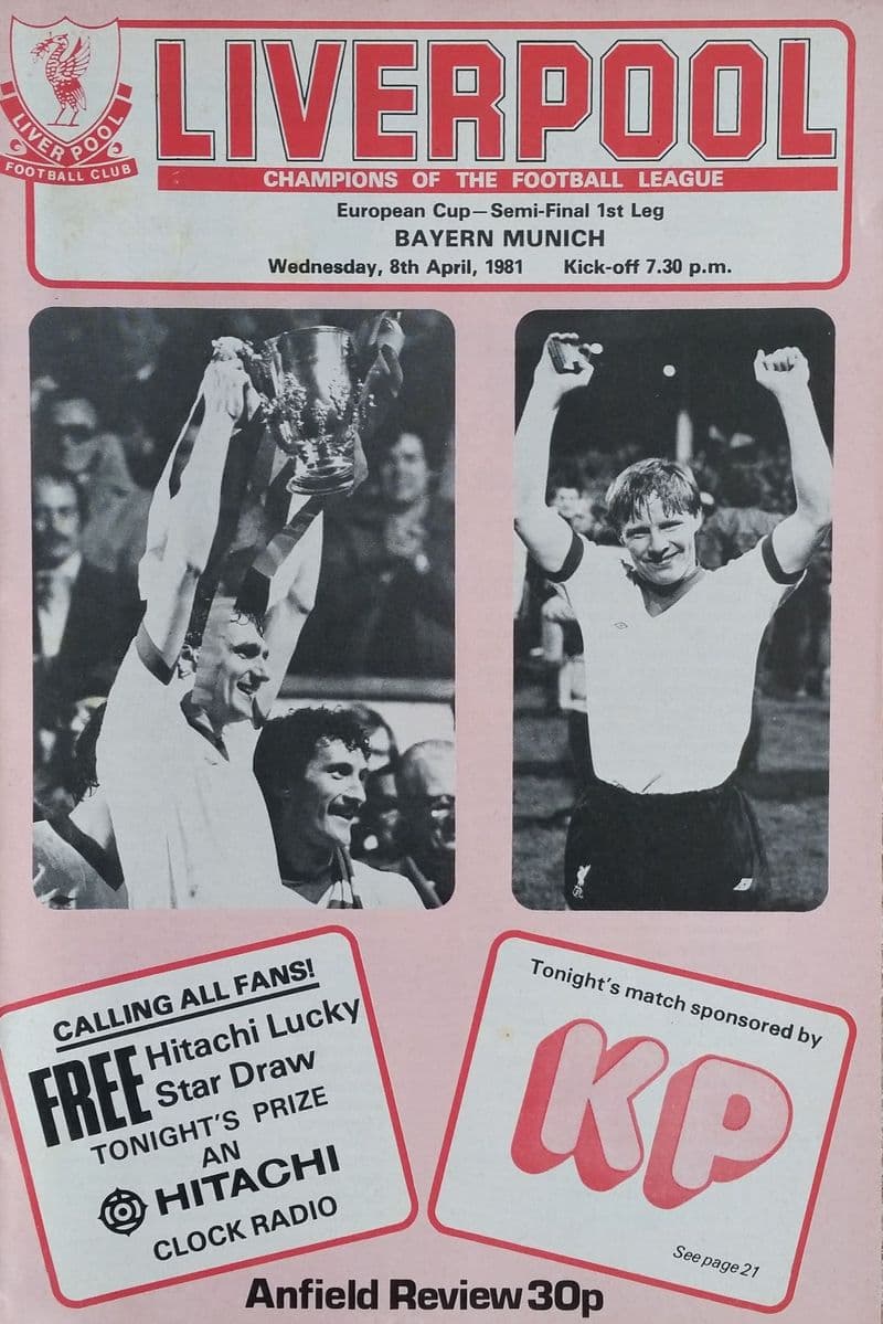 Liverpool v Bayern Munich, European Cup SF (1981, Apr 8th)