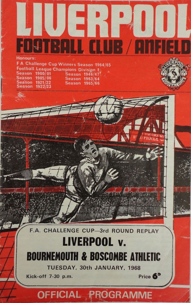 Liverpool v Bournemouth, FA Cup (1968, Jan 30th)