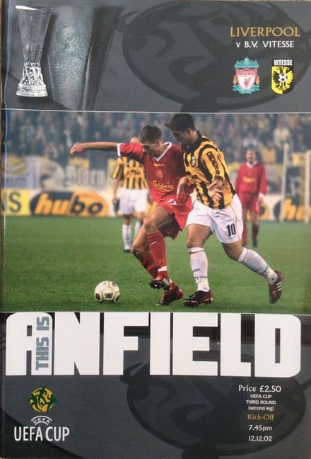 Liverpool v BV Vitesse, UEFA Cup (2002, Dec 12th)