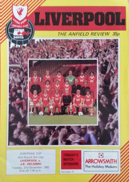 Liverpool v JK Helsinki, European Cup Rnd 2 (1982, Nov 2nd)