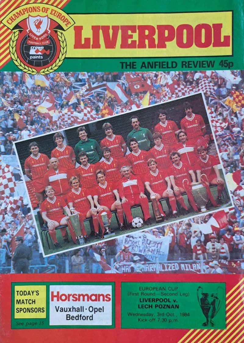 Liverpool v Lech Poznan, European Cup (1984, Oct 3rd)