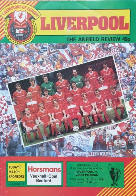Liverpool v Lech Poznan, European Cup (1984, Oct 3rd)