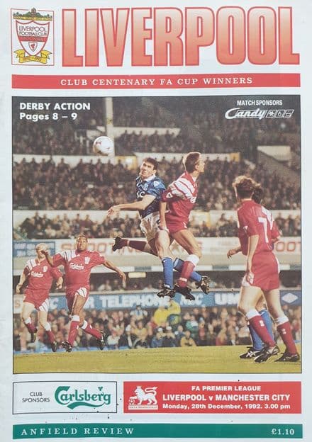 Liverpool v Manchester City, Div 1 (1992, Dec 28th)