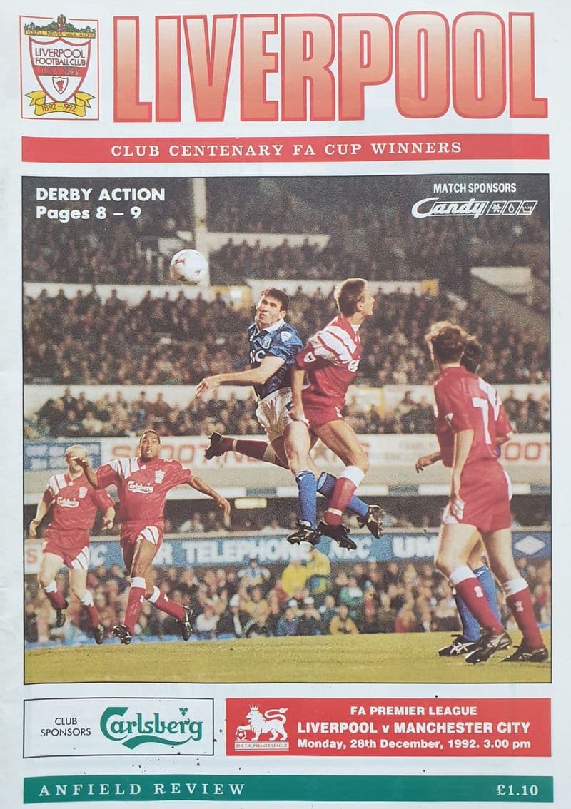 Liverpool v Manchester City, Div 1 (1992, Dec 28th)