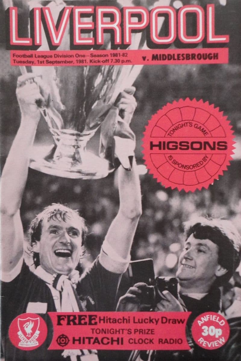 Liverpool v Middlesbrough, Div 1 (1981, Sep 1st)