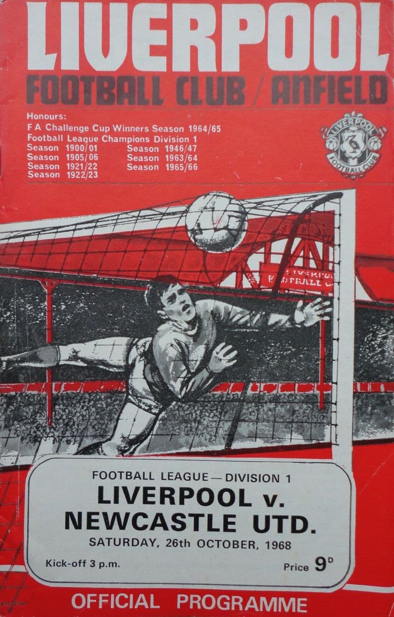 Liverpool v Newcastle United, Div 1 (1968, Oct 26th)