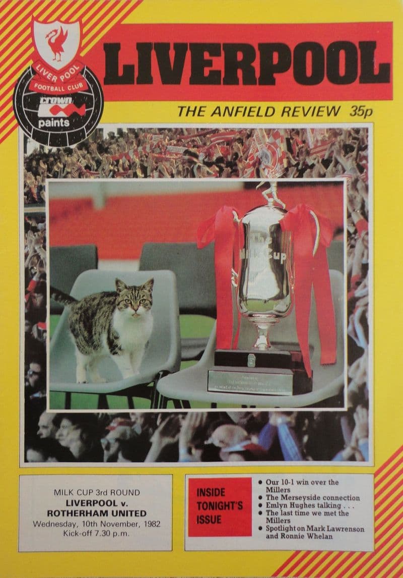 Liverpool v Rotherham United, League Cup (1982, Nov 10th)