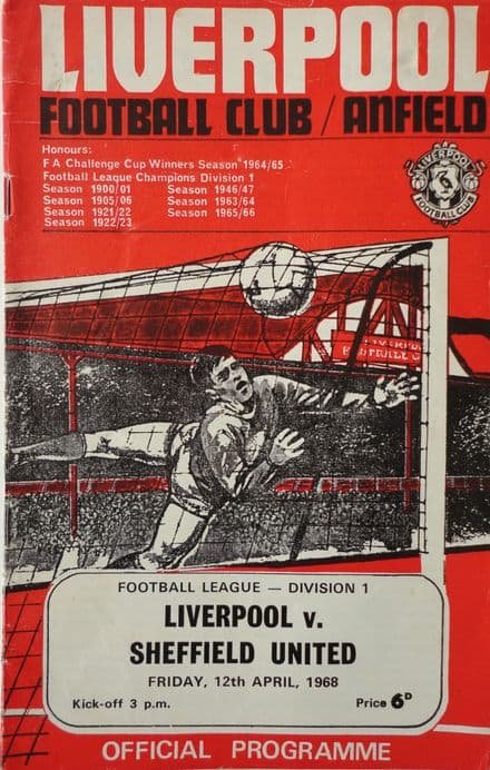 Liverpool v Sheffield United, Div 1 (1968, Apr 12th)