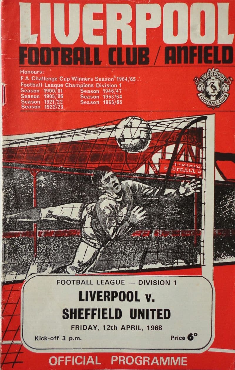 Liverpool v Sheffield United, Div 1 (1968, Apr 12th)