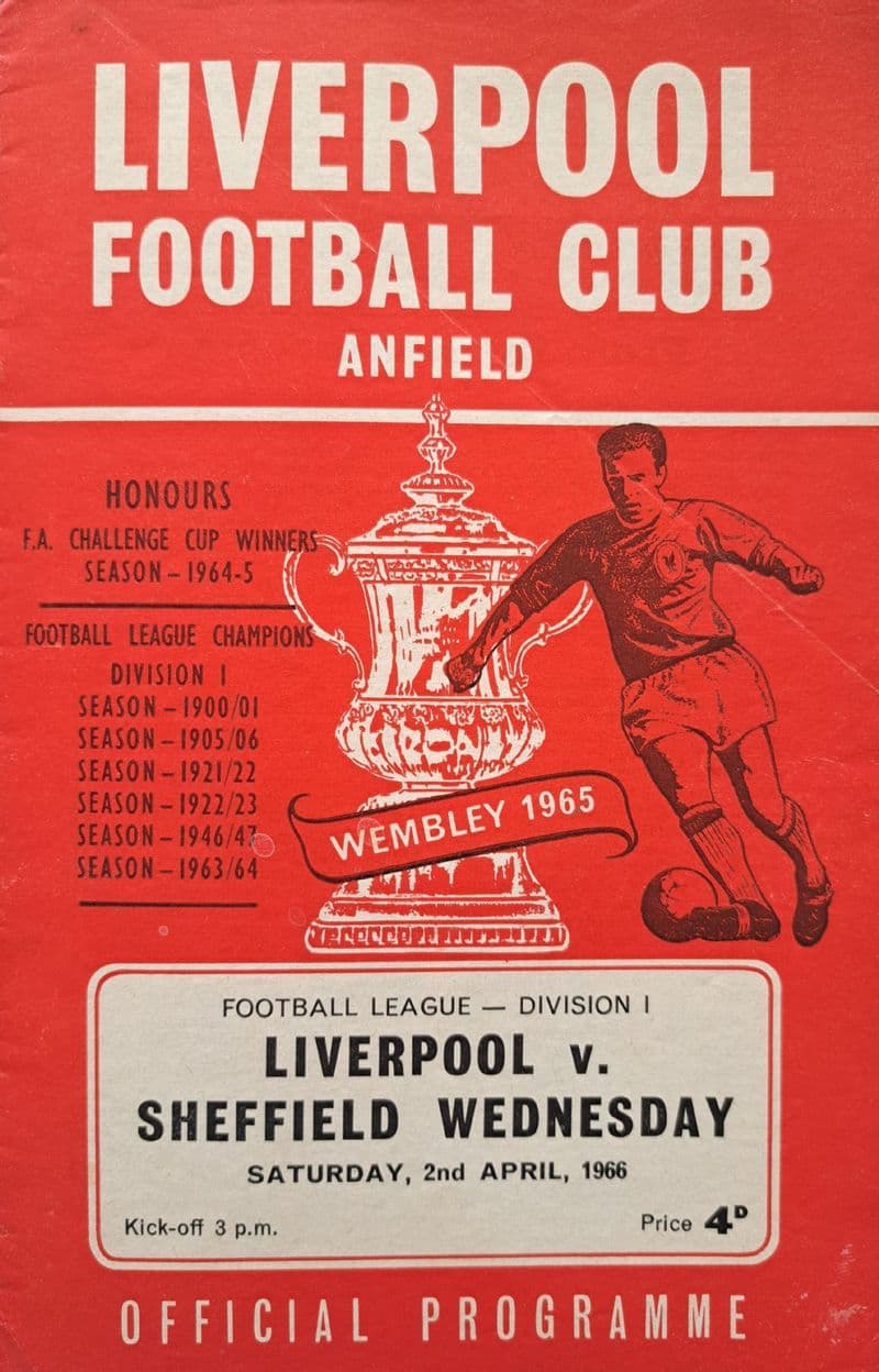 Liverpool v Sheffield Wednesday, Div 1 (1966, Apr 2nd)