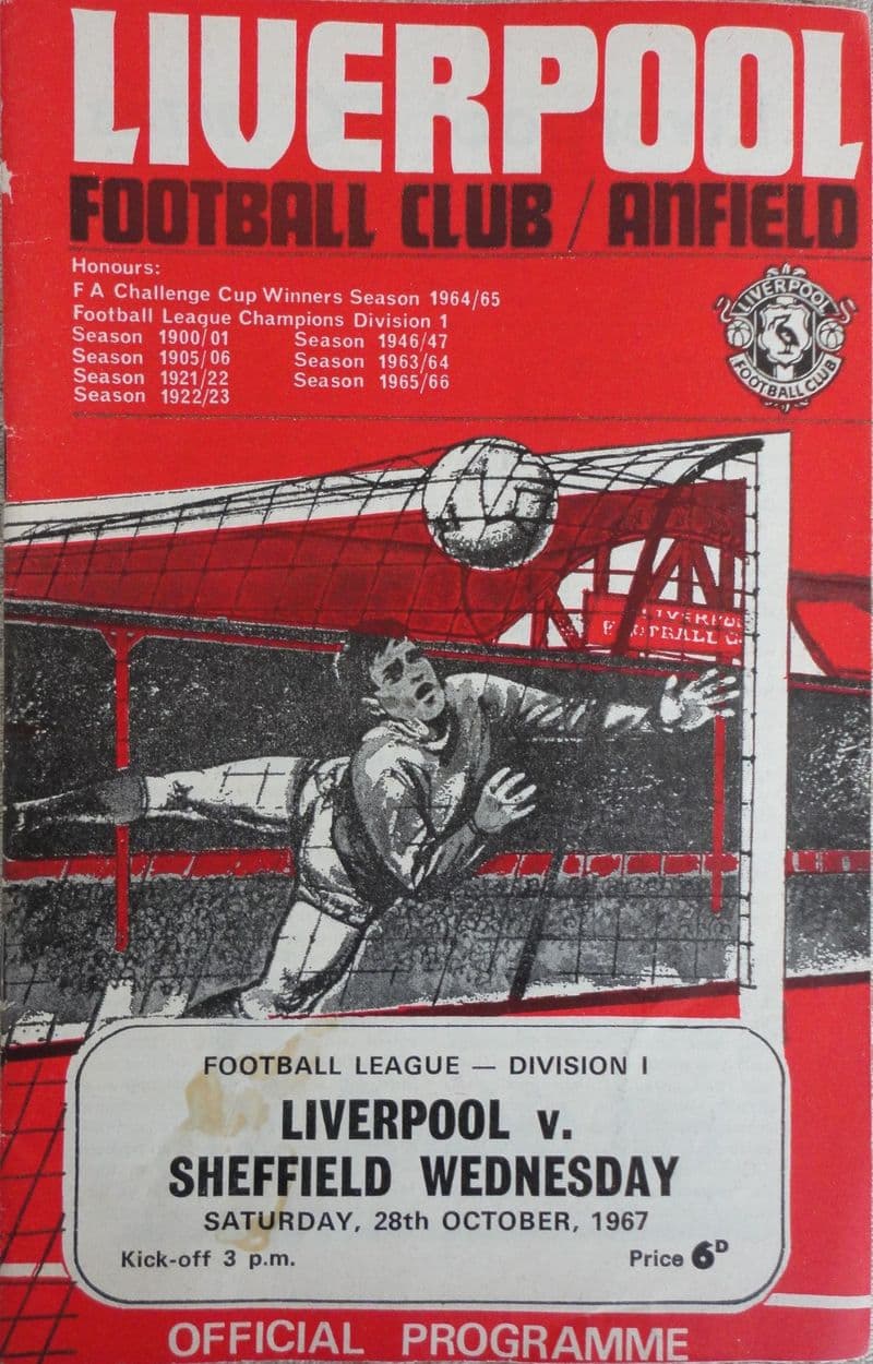 Liverpool v Sheffield Wednesday, Div 1 (1967, Oct 28th)