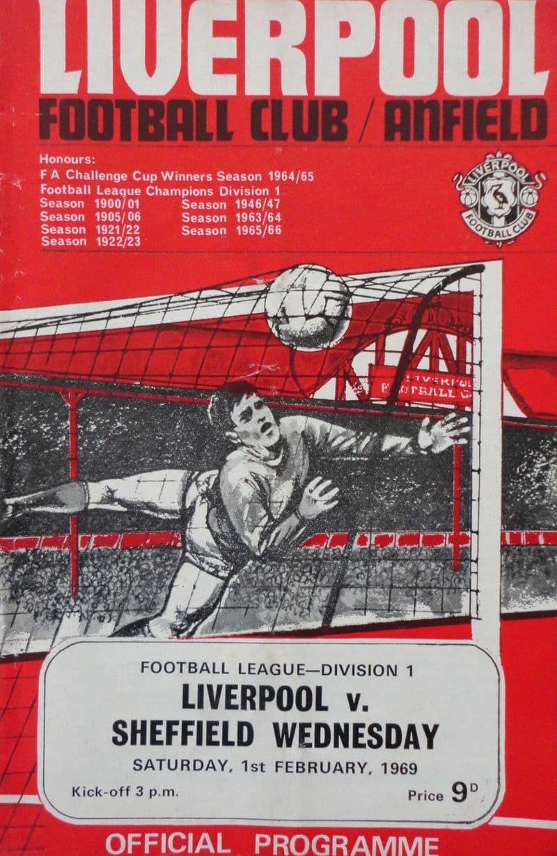 Liverpool v Sheffield Wednesday, Div 1 (1969, Feb 1st)